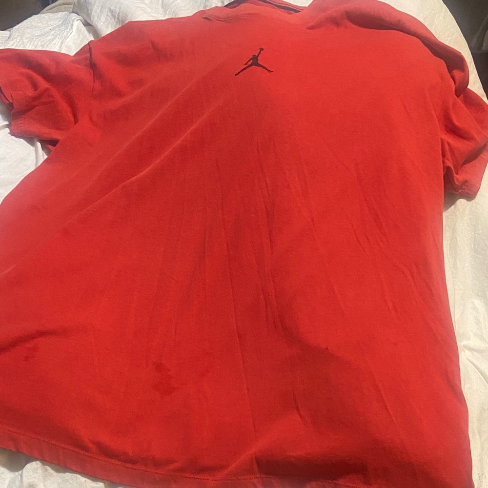Jordan Men's Short-Sleeve Tee in Red with Black Jumpman